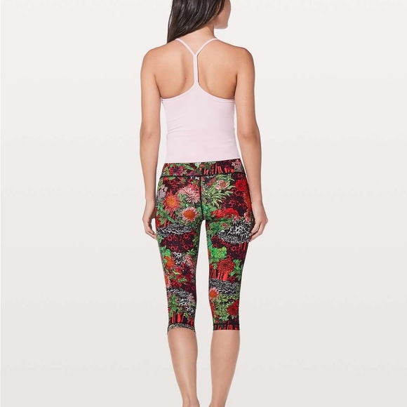 Lululemon Wunder Under Hi-Rise 1/2 Tight 17" Zen Garden Multi | SIZE 4 - Picture 1 of 6